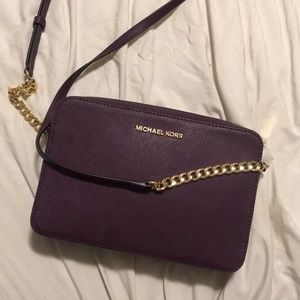 NWOT Michael Kors Damson Jet Set Crossbody